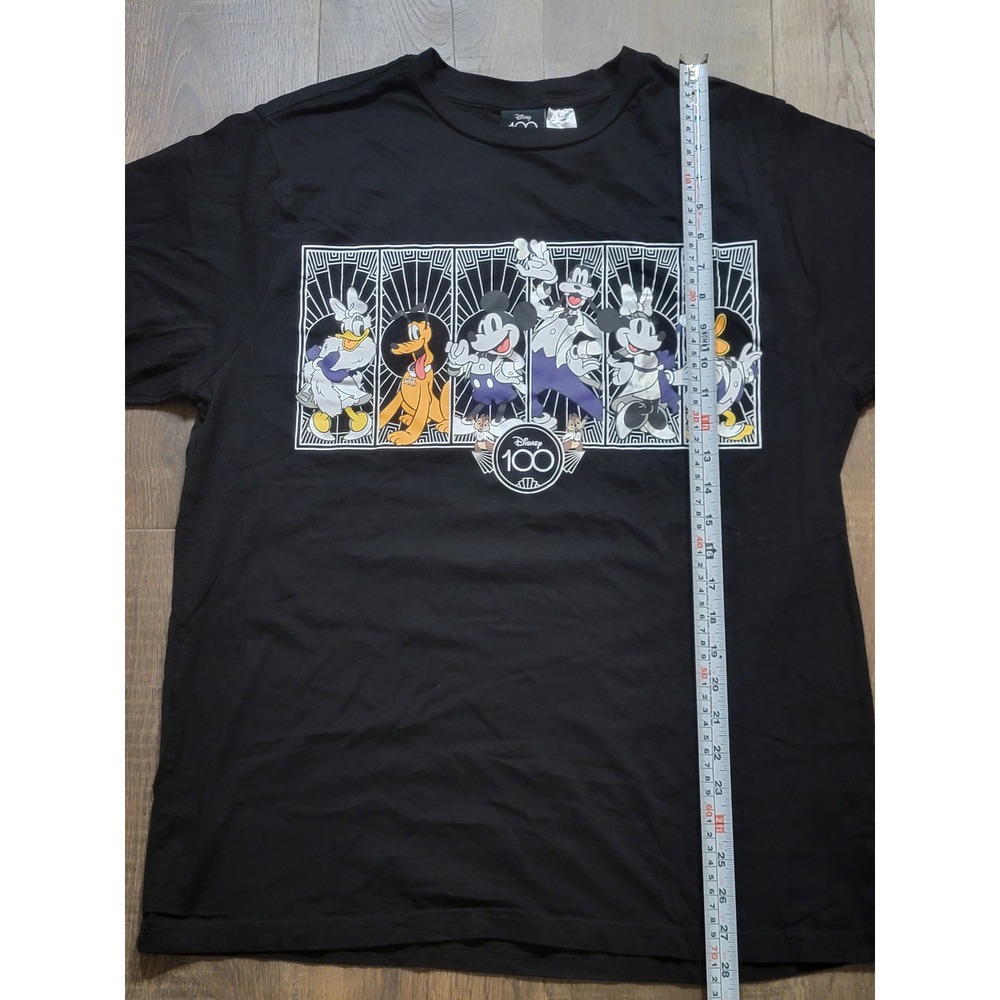 Disney 100 Years of Magic Mickey Mouse Donald Duck Graphic‎ T Shirt Black Size L